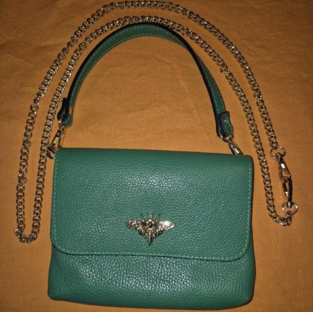 Green Leather Shoulder Bag